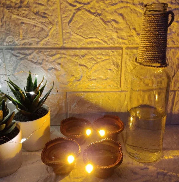 LED Light Water Sensor Diyas Plastic with, Ambient Lights, (Pack of 6/12/18)