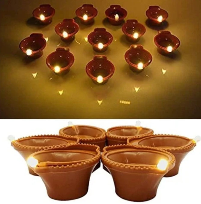 LED Light Water Sensor Diyas Plastic with, Ambient Lights, (Pack of 6/12/18)