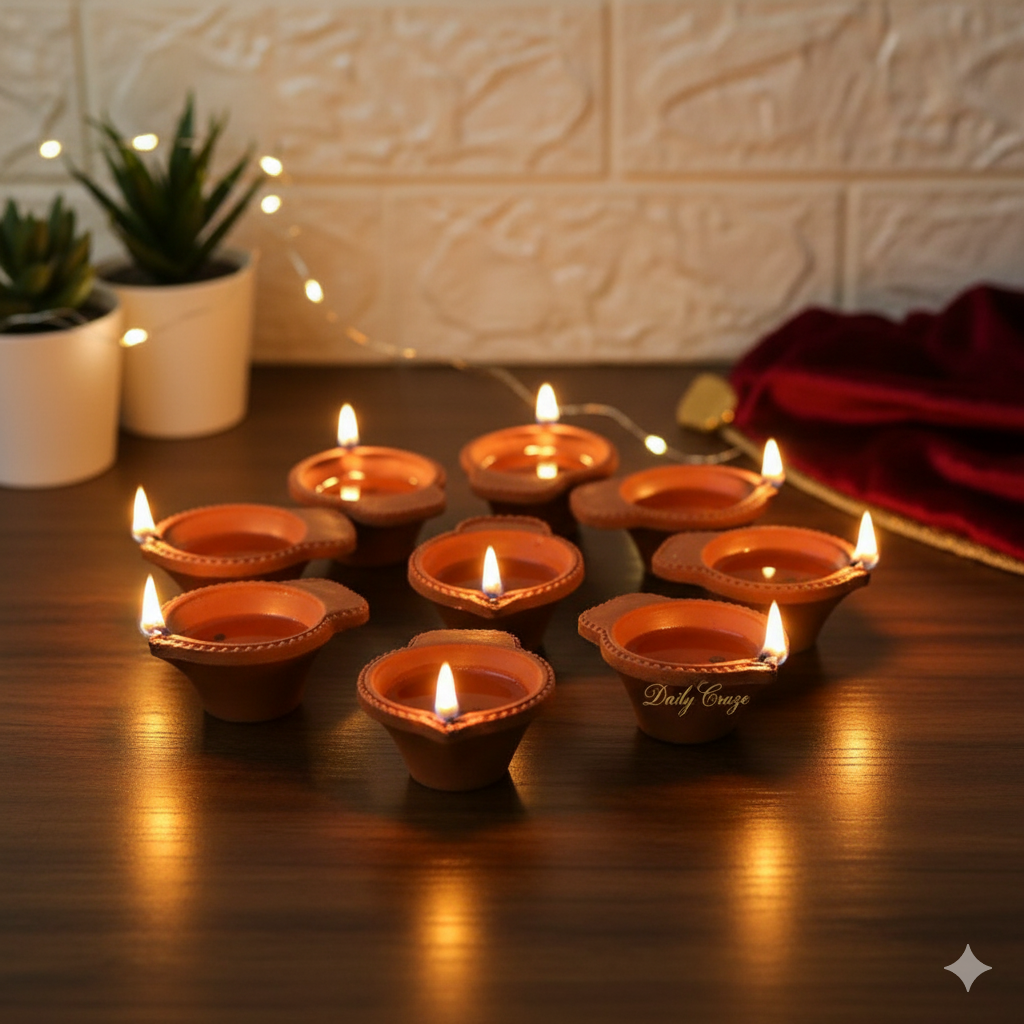 LED Light Water Sensor Diyas Plastic with, Ambient Lights, (Pack of 6/12/18)