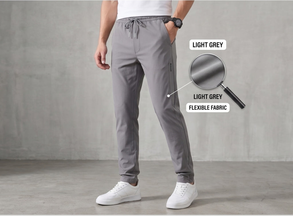 Men’s Premium Comfort Track Pants (BUY 1 GET 1 FREE) – Black & Grey| Stretch Fit, Gymwear & Everyday Wear