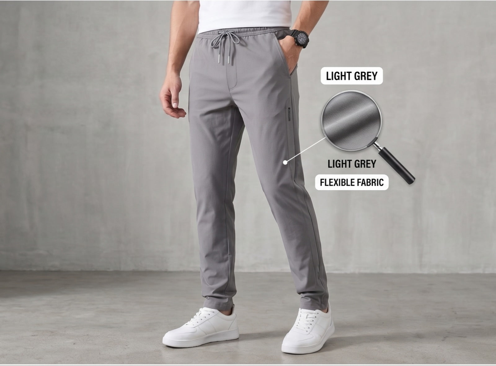 Men’s Premium Comfort Track Pants (BUY 1 GET 1 FREE) – Black & Grey| Stretch Fit, Gymwear & Everyday Wear