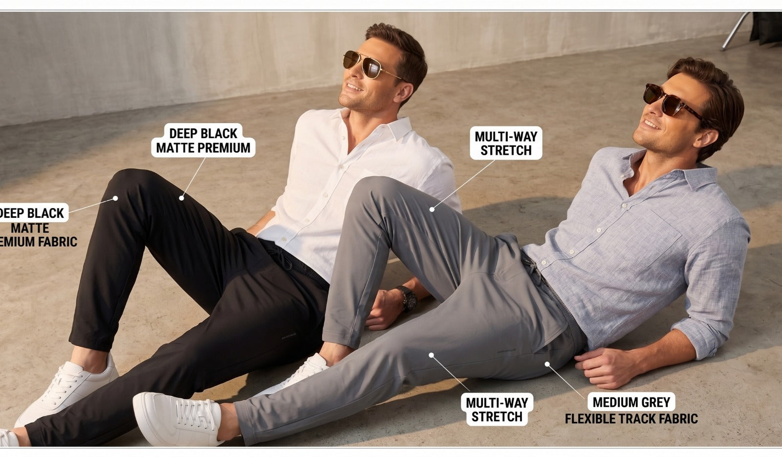 Men’s Premium Comfort Track Pants (BUY 1 GET 1 FREE) – Black & Grey| Stretch Fit, Gymwear & Everyday Wear